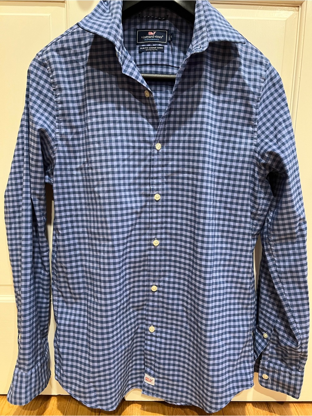 Vineyard Vines Men's Blue Gingham Button-Down Shirt